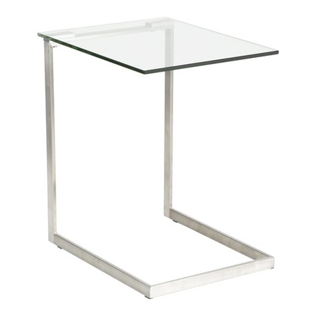 LUMISOURCE Zenn End Table with Clear Glass TB-ZENN GLS